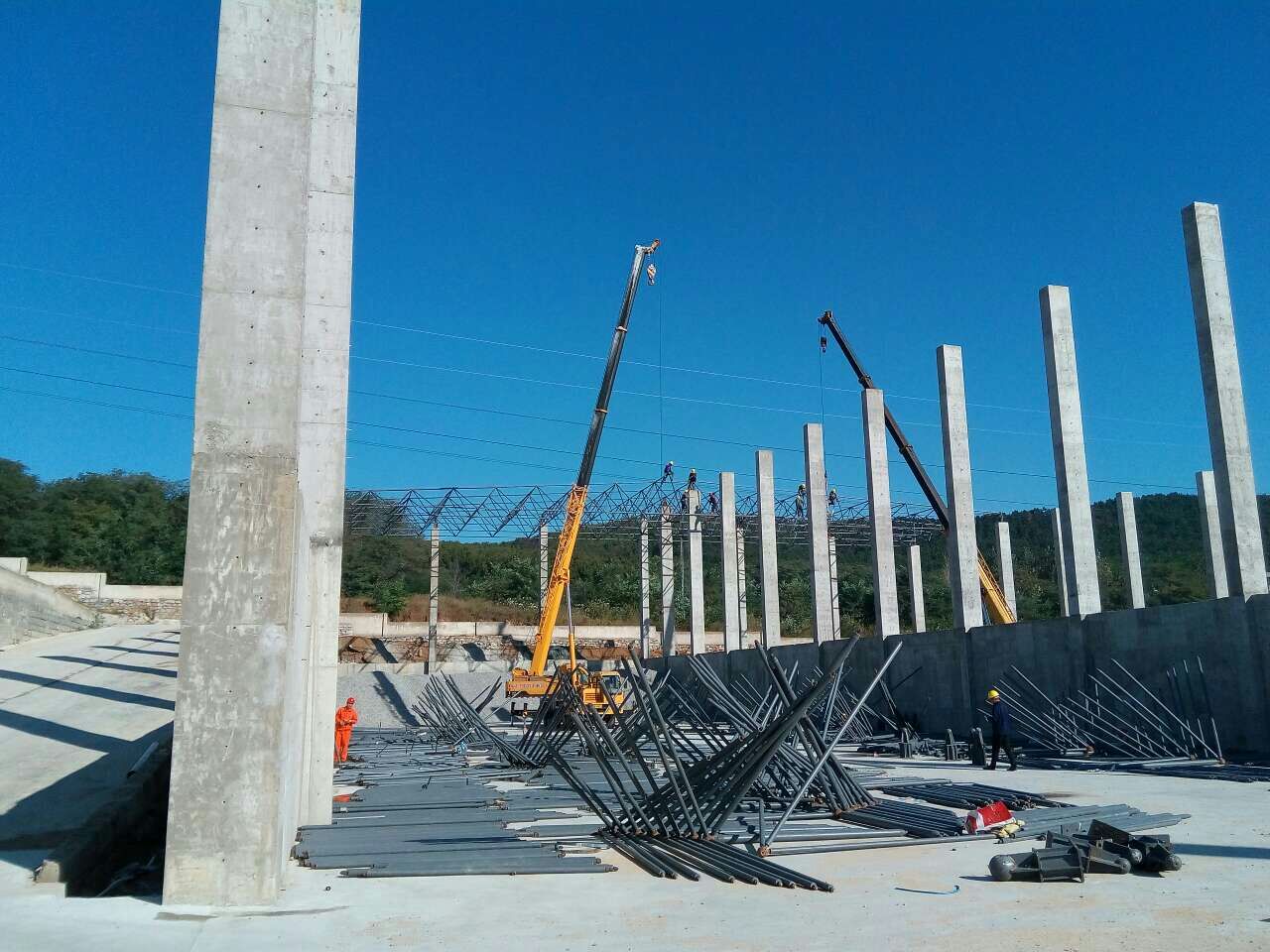 呼伦贝尔搅拌站网架